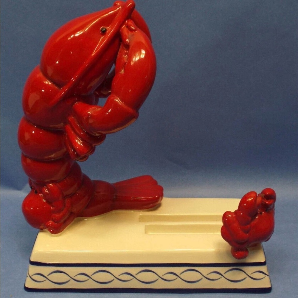 🦞🦞🦞BOGOHO🦞🦞🦞Red Lobster and Crab Ceramic Art Piece - Picture 2 of 6